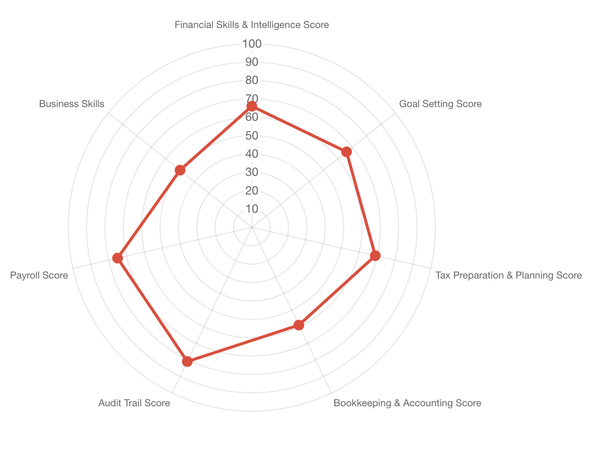 Cash Flow & KPI Assessment - Spider Web Chart Example