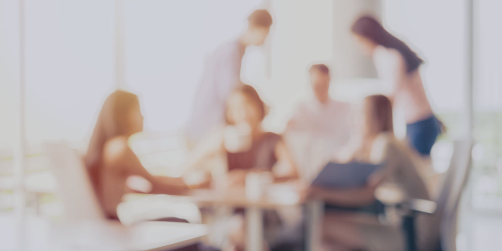 Blurred business people relaxing in press conference breaking time business concept